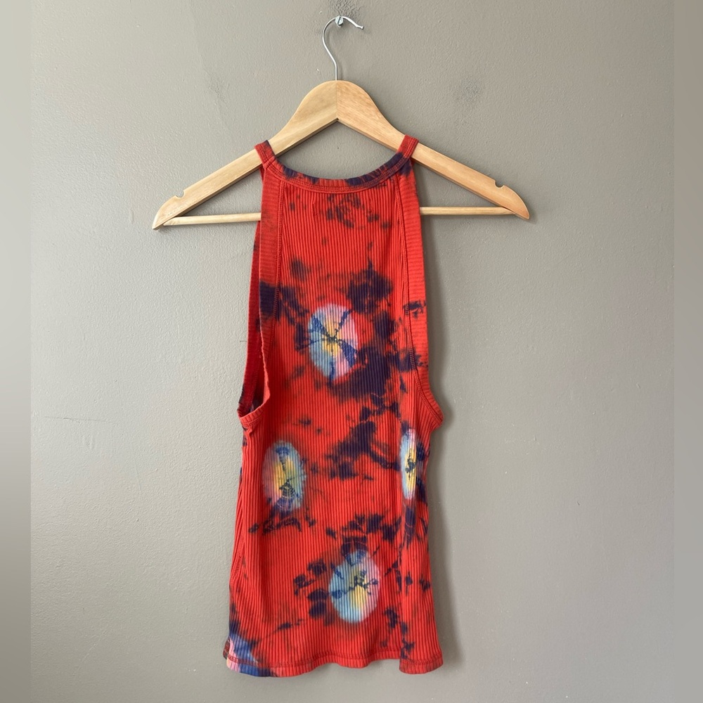 We The Free Red and Blue Tie-Dye Tank Top - Picture 2 of 5